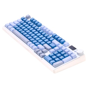 iRocks K85R RGB 熱插拔 無線 機械鍵盤  極光藍  奶茶軸