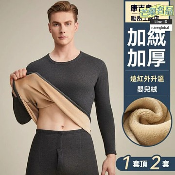 【巨厚鎖溫】中老年保暖內衣 加絨保暖衣 防寒內衣 發熱內衣 秋衣褲 駝絨填充 加厚抗寒 柔軟親膚 中老年爸媽秋冬必備