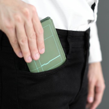 隱藏式皮夾 S - 森林綠