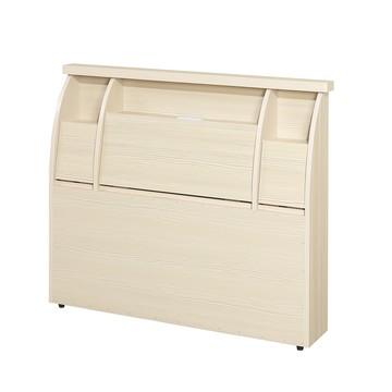 【顛覆設計】樹願插座收納床頭箱(單大3.5尺)雪松色