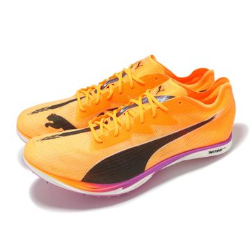 Puma 競速跑鞋 Mid Distance Nitro Elite 3 男鞋 橘 紫 可拆式鞋釘 氮氣中底 31185501
