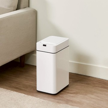 不鏽鋼雙開感應垃圾桶(9L) CK0909 白色