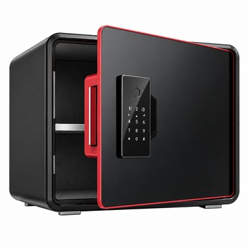 保險箱櫃 家用小型迷你25CM指紋密碼保險箱 家用辦公室保險櫃 小型防盜保管箱 現金珠寶文件收納箱 電子保險箱