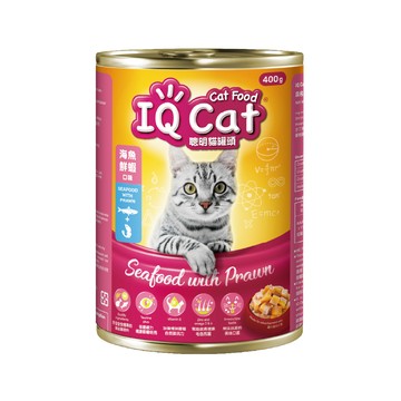 IQ CAT 聰明貓罐頭-海魚鮮蝦口味 400G