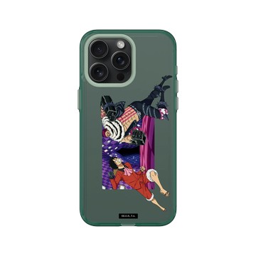 iPhone 15 Pro Max Clear 憂墨綠 - 航海王 One Piece - 角色系列-魯夫 vs 卡塔克利