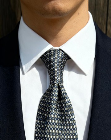 百分百真絲小菱形格領帶無比精緻禮盒裝