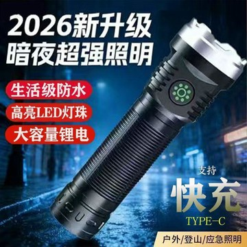 🔥臺灣出貨🔥2026新款高亮防水強光遠射充電迷你便攜式戶外家用強光手電筒