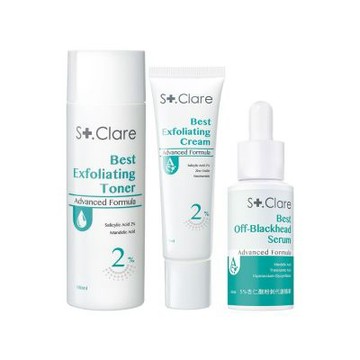 St.Clare聖克萊爾 2%水楊酸水精華100ml+2%水楊酸水凝乳30ml+5%杏仁酸代謝精華30ml