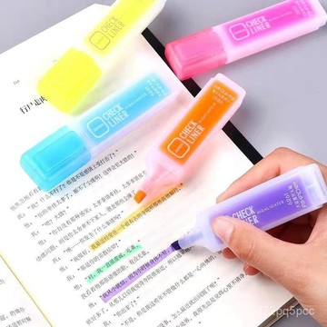 臺灣🚍8H出🉑熒光筆粗頭大容量學生標記重點彩色熒光記號筆糖果色手賬彩筆