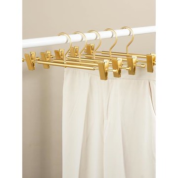 楨美鋁合金褲架褲夾子太空鋁掛褲子衣架家用晾曬褲掛無痕防銹裙夾