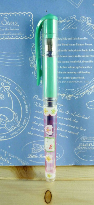 【震撼精品百貨】Hello Kitty 凱蒂貓 KITTY水性筆-櫻桃圖案-綠色 震撼日式精品百貨
