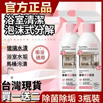台灣現貨 隔日到貨🚀99免運🚀【官方正品】浴室清潔劑 香氛清潔泡泡浴室玻璃水漬污垢廁所馬桶多功能清潔劑