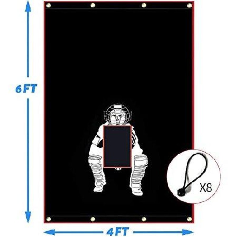 SUPVETION 野球バックストップ ストライクゾーン付き 4 x 6フィート 高