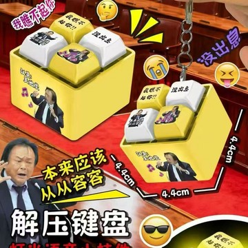 臺灣出🔥爆款從從容容語錄發音發光鑰匙扣解壓按鍵朋友趣味搞怪整蠱