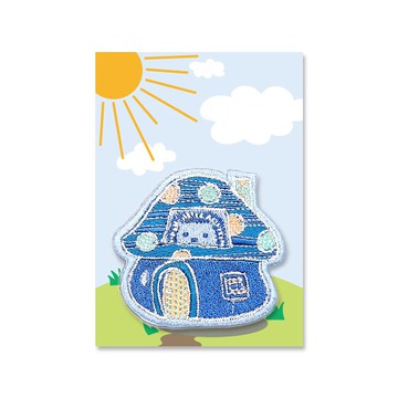 獨家設計刺繡胸章(秘密小基地)藍丨婚禮小物 開學