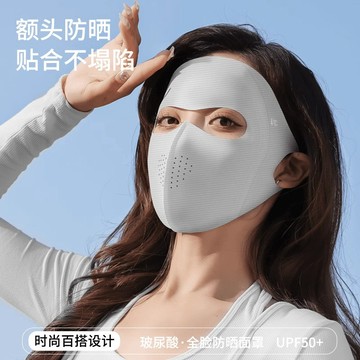 熱賣爆款防曬麵罩全臉防紫外綫女高顔值臉基尼開車騎行口罩冰絲夏季透氣-L1001 O1NS