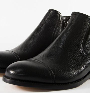 義大利真皮鹿皮紳士短靴