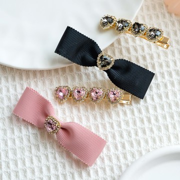 絨布髮夾2件組(J041L0W00AY) - JUJURY