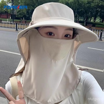 永久遮陽帽女士夏防紫外綫麵罩拆卸帽子一體式戶外2025新款防風帽 M54J
