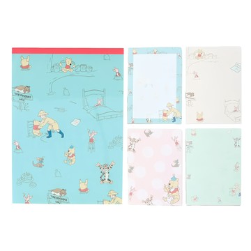 Sun-Star 小熊維尼 A6 便條紙 迪士尼經典角色 背面無黏膠設計 整張皆可書寫  維尼夥伴 藍色  1本  100張