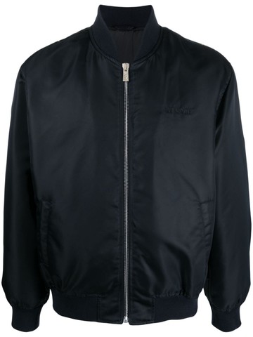 Versace - graphic-print bomber jacket - men - Polyamide/Cupro/Viscose/Polyester/Cotton - 54 - Blue