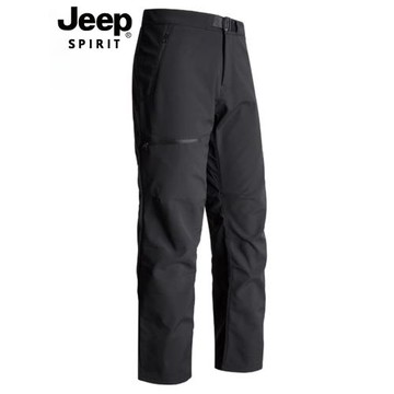 JEEP SPIRIT吉普秋季沖鋒褲男士防風防水寬松百搭質感直筒運動褲