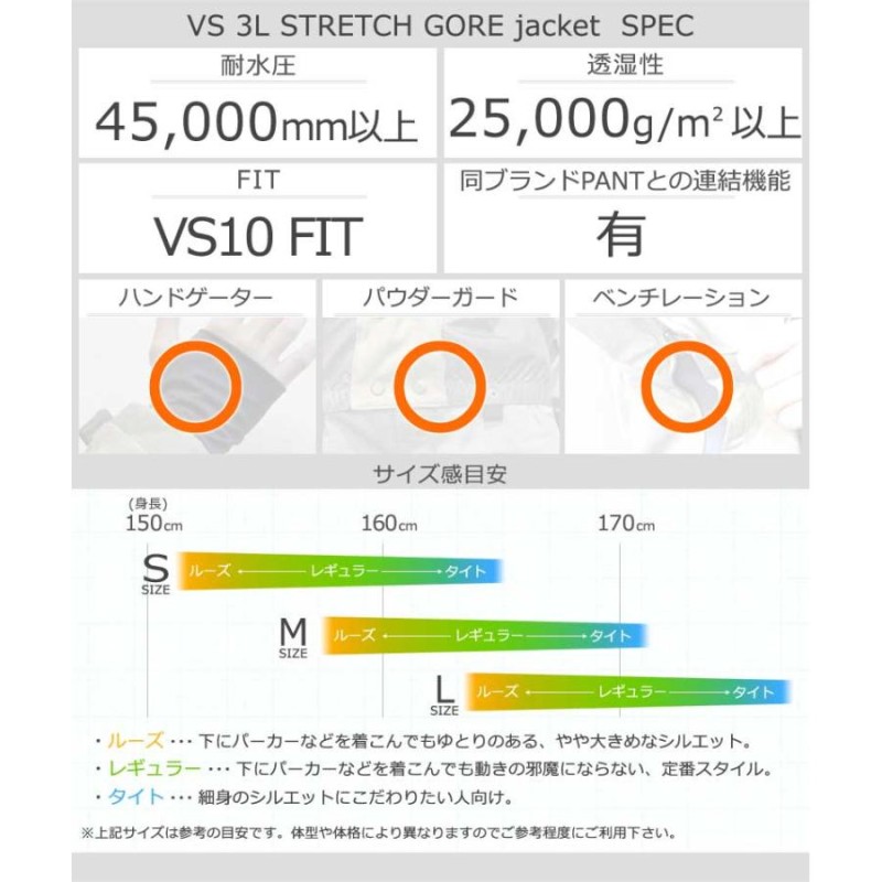 23-24 VOLCOM/ボルコム VS 3L STRETCH GORE jacket レディース 防水