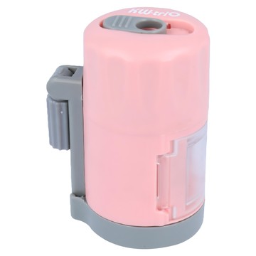 KW-triO 堡勝企業 掌上型削鉛筆機 03420，附贈收納束口袋，適用於7-8mm圓形、三角形、六角形鉛筆  粉色  1個