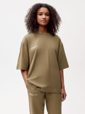 PANGAIA - In Conversion Cotton Boxy Tee - carbon brown - L L