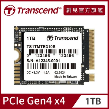 Transcend 創見 MTE310S M.2 2230 PCIe Gen4x4 1TB SSD固態硬碟(TS1TMTE310S)