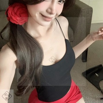 可可裡🎇300斤大碼微胖mm夏季性感辣妹吊帶背心修身內搭帶胸墊外穿上衣女