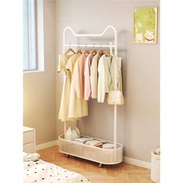 家用掛衣架臥室簡易落地衣帽架多功能收納衣服架子室內移動晾衣架