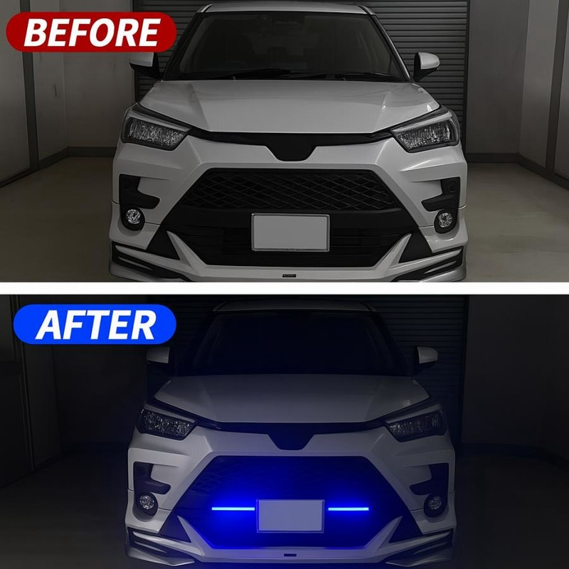 ライズ トヨタ カスタム デイライト LED ブルー ホワイト 車
