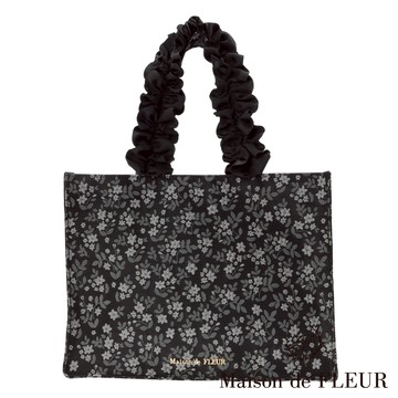Maison de FLEUR 質感花卉紋理荷葉褶邊托特包(8A41F0J2300)