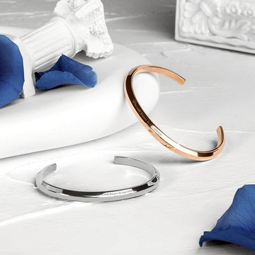 Eclipse  客製化刻字 鋼製情侶手鐲 (3色)