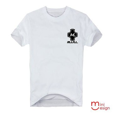 Minidesign-M十字盾標章潮流設計短T 五色