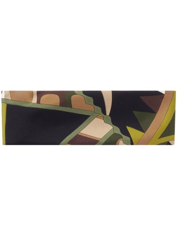 PUCCI - Vivara-print silk bandeau top - women - Silk - 44 - Green