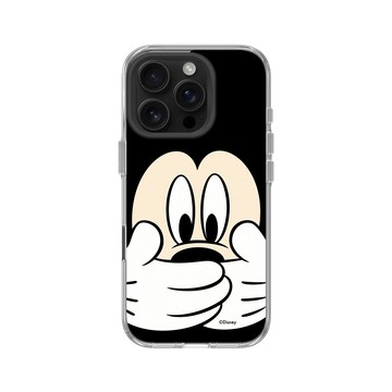 iPhone 16 Pro Clear Case（相機按鈕） 透明 - 迪士尼-米奇 Mickey - 米奇摀嘴