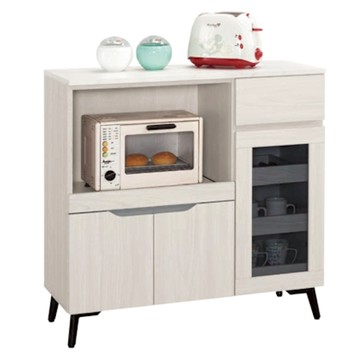 文創集 丹格尼3尺三門拉盤低餐櫃-90x40x90cm免組