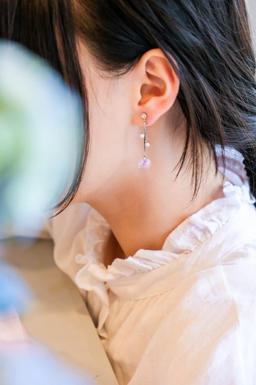 Gemma | 夢幻之最 美國製琉璃淚珠 Swarovski 珍珠耳環 | 極簡