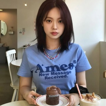 💖韓國暢銷品牌AMES-WORLDWIDE🆕新品上架 美式復古修身圓弧下擺短版 T-shirt(5色)