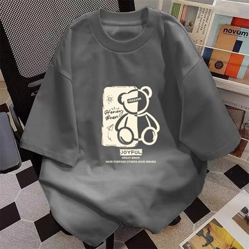 【台灣出貨】100%純棉  帥氣男裝 t恤 寬t 夏天衣服 寬鬆上衣 5分袖上衣 簡約款 白色上衣 棉質上衣 韓系衣服