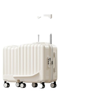 ABS/PC/布面拉鍊箱  【Quality 聚家】行李箱 拉桿箱 登機箱 旅行箱 萬向六輪帶娃旅行神器 22寸(可推可騎 後置水杯架)