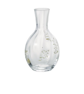 日本津輕 德利金箔透明清酒壺-290ml/1入