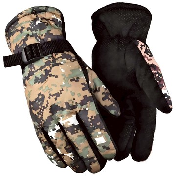 Life+ 時尚加絨保暖防風防水手套/機車手套  迷彩綠  26 x 11.5 x 1cm