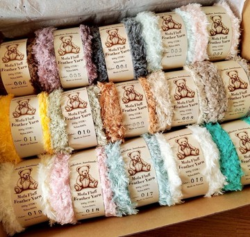 Mofu Fluff 奶絨羽毛紗 15色禮盒組 台灣製 羽毛紗 毛線禮盒