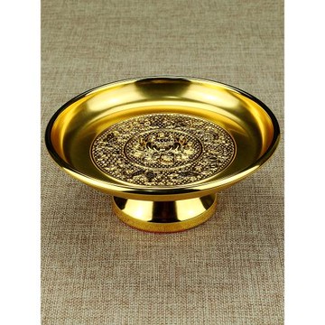 合金供佛果盤 供盤 供奉水果盤蓮花供盤福字果盤招財供盤佛堂供品