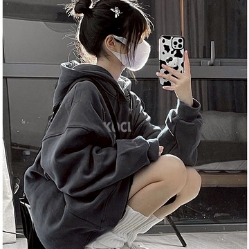 現貨當天出！重磅580g韓國帽t韓版帽踢連帽大學t帽t長袖外套美式帽t oversize大尺碼帽t百搭秋冬裝設計感上衣