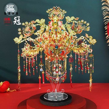 免運 公司貨 diy拼裝 樂高 鋼達十里紅妝霞帔喜燈3d立體金屬國風拼圖送閨蜜結婚禮物手工拼裝可開發票 工廠現貨直銷 售後保障 5m819