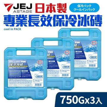 日本製專業長效保冷冰磚750g3入組(保冷/保冰/保鮮用)